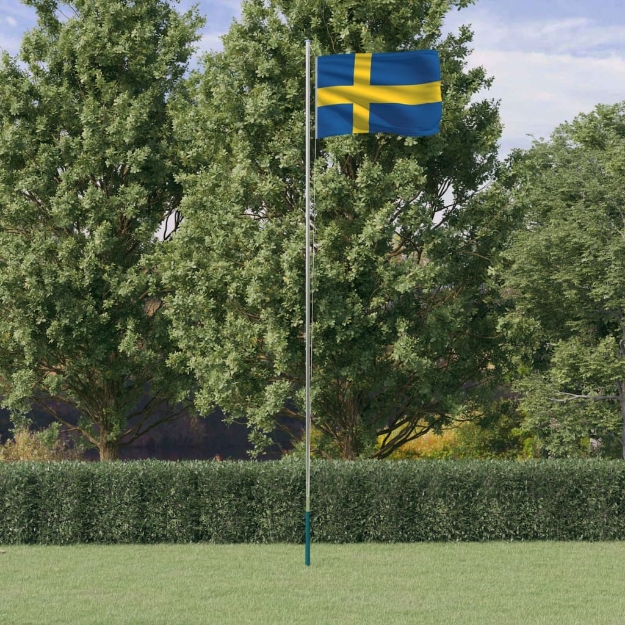 Asta e Bandiera Svezia 6,23 m Alluminio