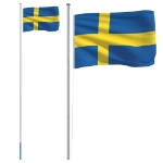 Asta e Bandiera Svezia 6,23 m Alluminio