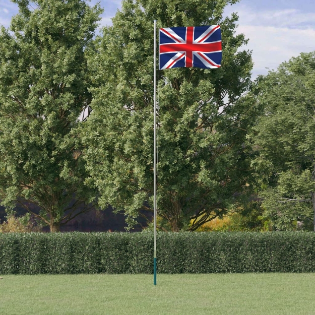 Asta e Bandiera Regno Unito 6,23 m Alluminio