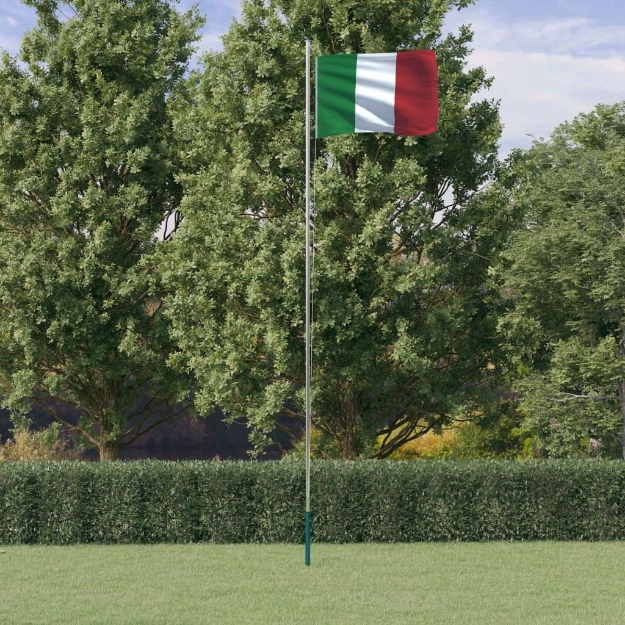 Asta e Bandiera Italia 6,23 m Alluminio