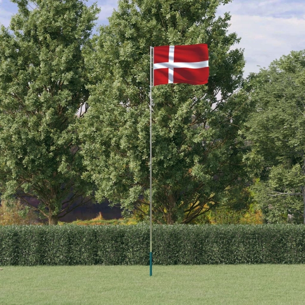 Asta e Bandiera Danimarca 5,55 m Alluminio