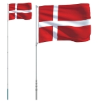 Asta e Bandiera Danimarca 5,55 m Alluminio