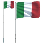 Asta e Bandiera Italia 5,55 m Alluminio