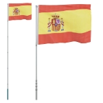 Asta e Bandiera Spagna 5,55 m Alluminio