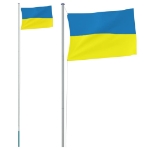 Asta e Bandiera Ucraina 6,23 m Alluminio