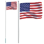 Asta e Bandiera Stati Uniti 6,23 m Alluminio