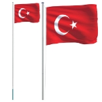 Asta e Bandiera Turchia 6,23 m Alluminio