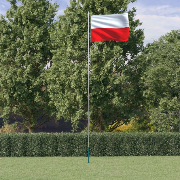 Asta e Bandiera Polonia 6,23 m Alluminio