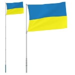 Asta e Bandiera Ucraina 5,55 m Alluminio