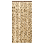 Zanzariera Beige e Marrone 100x220 cm Ciniglia