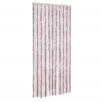 Tenda Antimosche Grigio Argento e Rosa 100x200 cm in Ciniglia