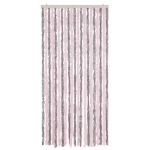 Tenda Antimosche Grigio Argento e Rosa 100x200 cm in Ciniglia