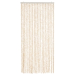 Tenda Antimosche Beige e Bianca 56x185 cm in Ciniglia