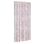 Tenda Antimosche Grigio Argento e Rosa 90x200 cm in Ciniglia