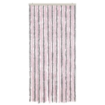 Tenda Antimosche Grigio Argento e Rosa 90x200 cm in Ciniglia