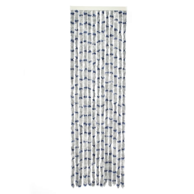 Travellife Zanzariera da Porta Chenille Stripe 185x56 cm Grigia e Blu