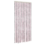 Tenda Antimosche Grigio Argento e Rosa 90x220 cm in Ciniglia