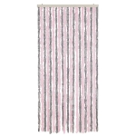 Tenda Antimosche Grigio Argento e Rosa 90x220 cm in Ciniglia