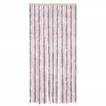 Tenda Antimosche Grigio Argento e Rosa 56x200 cm in Ciniglia