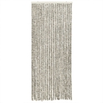 Tenda Antimosche Grigio Chiaro e Grigio Scuro 90x200cm Ciniglia