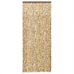 Tenda Antimosche Beige e Marrone 100x200 cm in Ciniglia