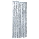 Zanzariera Bianco e Grigio 90x220 cm Ciniglia