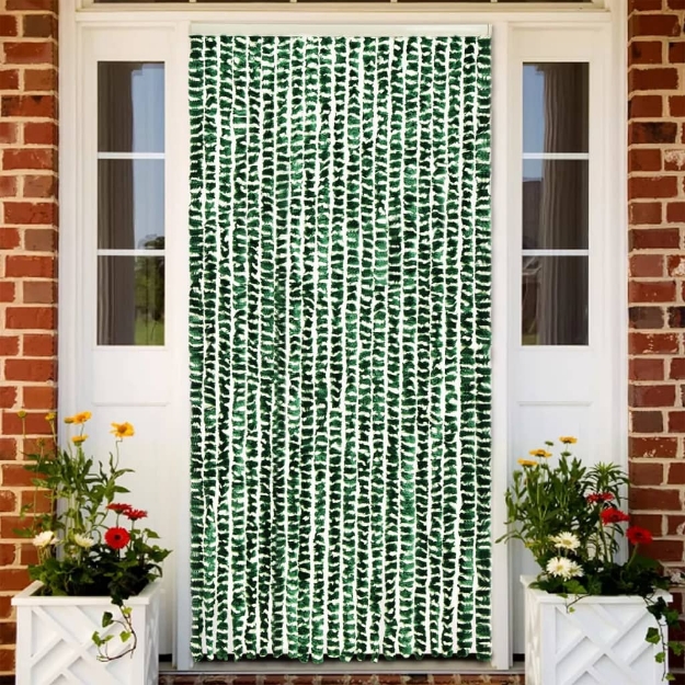 Tenda Antimosche Verde e Bianca 100x230 cm in Ciniglia