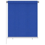 Tenda a Rullo per Esterni 120x140 cm Blu HDPE