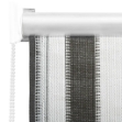 Tenda a Rullo per Esterni 60x140 cm a Strisce Antracite Bianco
