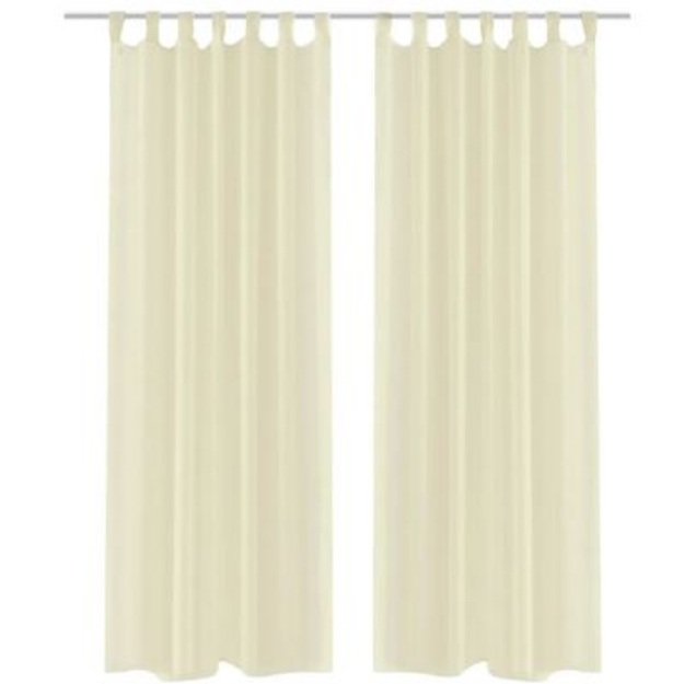 Tende Trasparenti 2 pz Crema 140 x 175 cm