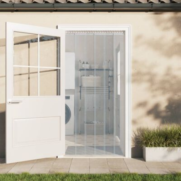 Tenda per Porte Trasparente 300 mm x 2,6 mm 10 m in PVC