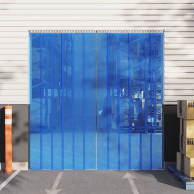 Tenda per Porte Blu 200 mm x 1,6 mm 50 m in PVC