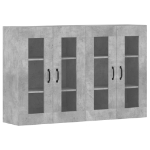 Armadietti a Parete 2 pz Grigio Cemento in Legno Multistrato