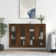 Armadietti a Parete 2 pz Rovere Marrone in Legno Multistrato