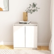 Armadietto Bianco 60x36x65 cm in Legno Massello di Pino