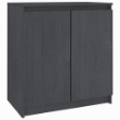 Armadietto Grigio 60x36x65 cm in Legno Massello di Pino