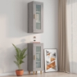 Armadietto Pensile a Parete Grigio Sonoma 34,5x34x90 cm