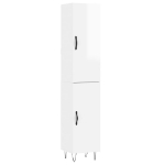 Credenza 34,5x34x180 cm in Legno Multistrato Bianco Lucido