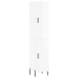 Credenza 34,5x34x180 cm in Legno Multistrato Bianco Lucido