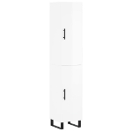 Credenza 34,5x34x180 cm in Legno Multistrato Bianco Lucido