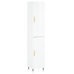 Credenza 34,5x34x180 cm in Legno Multistrato Bianco Lucido