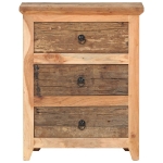 Credenza 60x33x75 cm in Legno Massello di Acacia e di Recupero