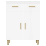 Credenza 69,5x34x89 cm in Legno Multistrato Bianco Lucido