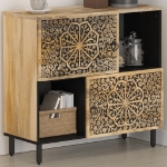 Credenza 80x33x75 cm in Legno Massello di Mango