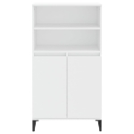 Credenza Alta Bianca 60x36x110 cm in Legno Multistrato