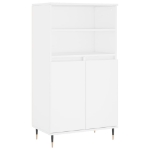 Credenza Alta Bianca 60x36x110 cm in Legno Multistrato