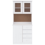 Credenza ALTA Bianca 77x35x165 cm in Legno Massello di Pino