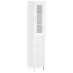 Credenza Bianca 34,5x34x180 cm in Legno Multistrato