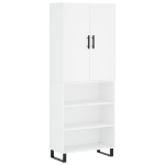Credenza Bianca 69,5x34x180 cm in Legno Multistrato