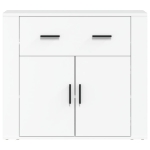 Credenza Bianca 80x33x70 cm in Legno Multistrato